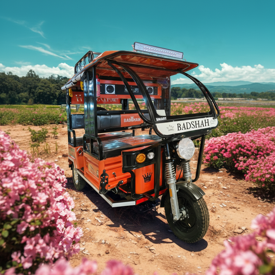 Main view of the BADSHAH smart-ms E-Rickshaw